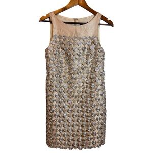 Alexia Admor Textured Sleeveless Dress with Silver Circles ✨ Size S 💫